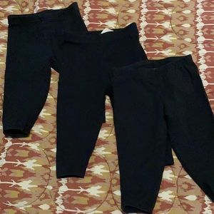 3 pairs of Carter’s black leggings